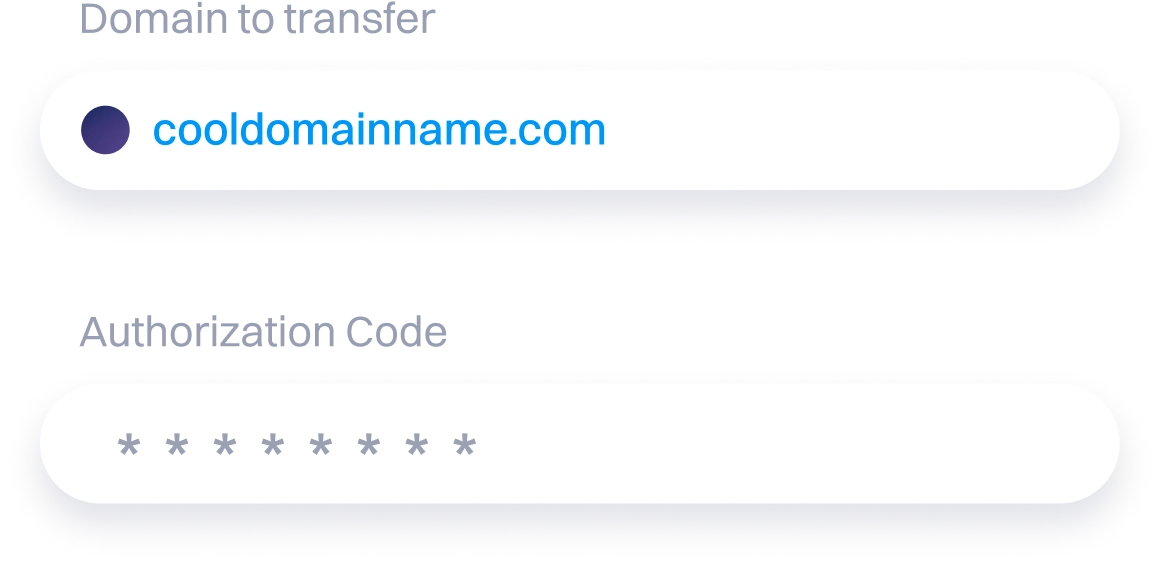 {{ $t('transferring the cooldomainname.com domain name with authorization code entered') }}